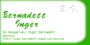 bernadett inger business card